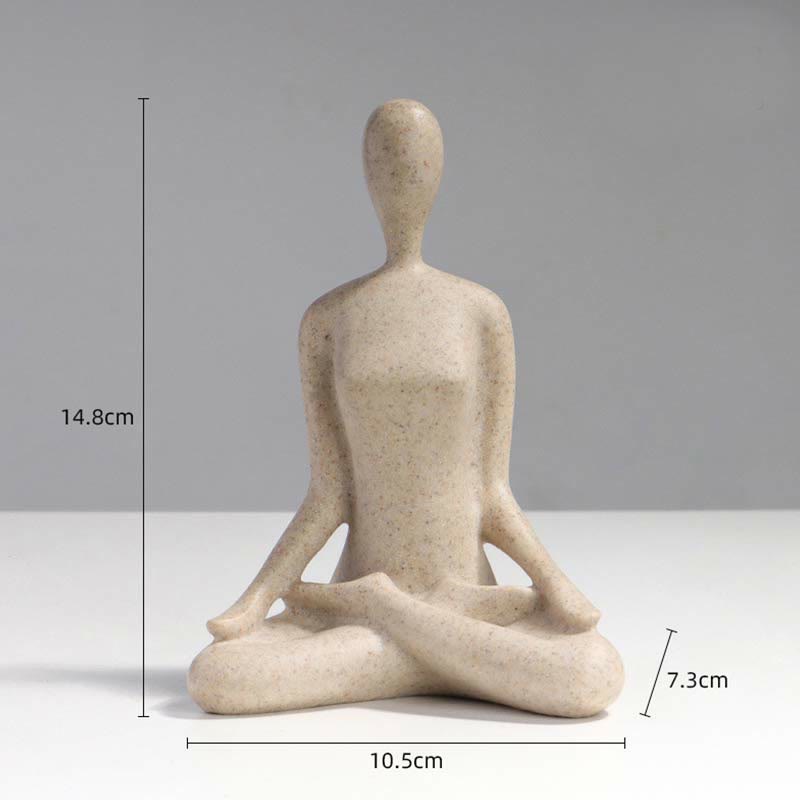 Abstract Yoga Meditating Resin Buddha Statue Decoration