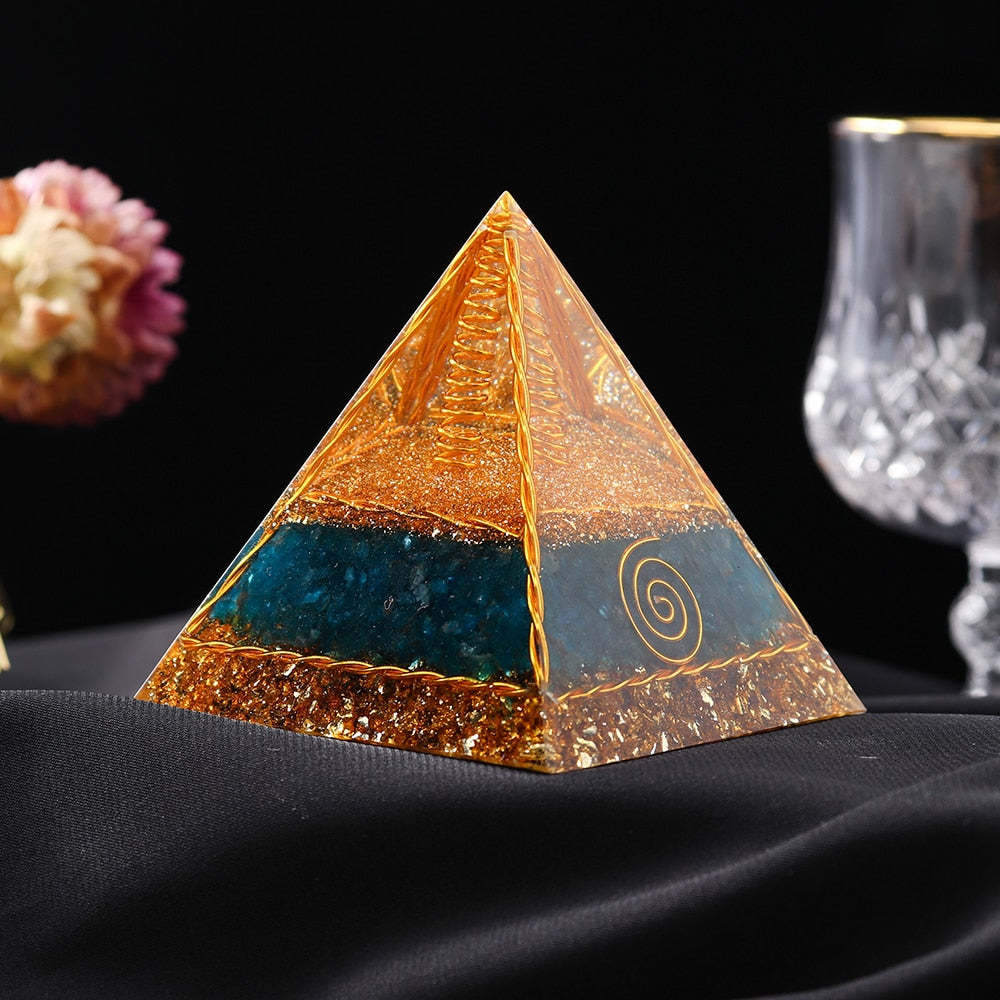 Abundant Creator Orgone Pyramid with Blue Apatite