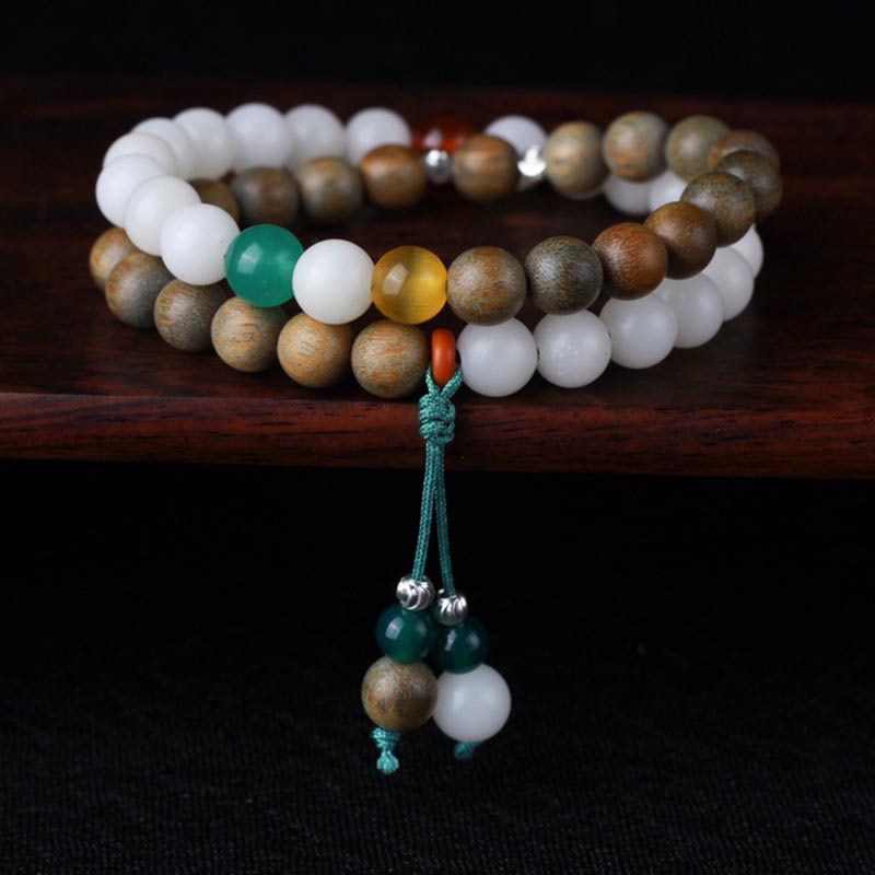 8mm Green Sandalwood Bodhi Seed Luck Bracelet