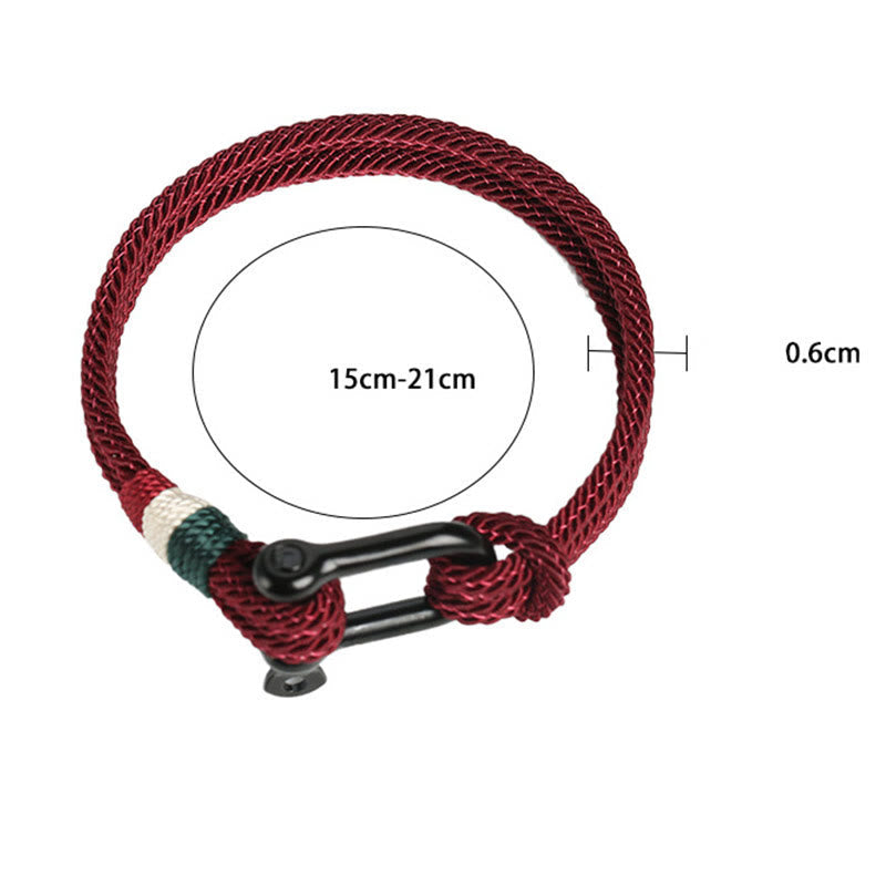 Red String Bracelet with Stainless Steel Buckle for Luck & Protection