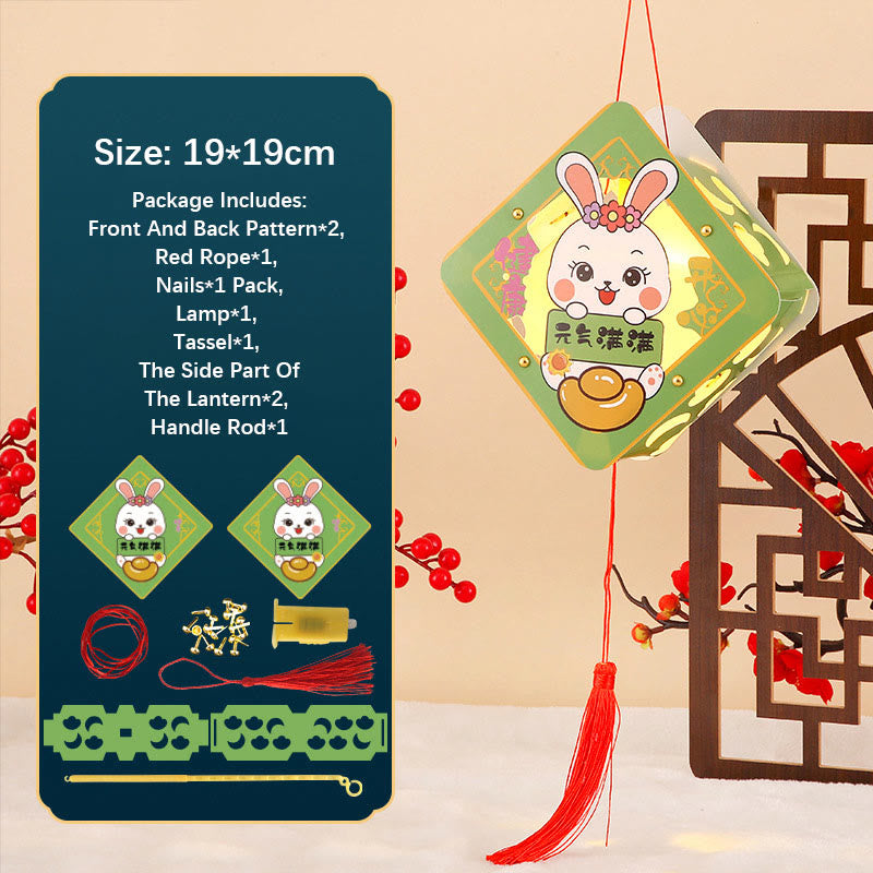 Good Luck Rabbit Paper Lantern | Zen Decor Accent