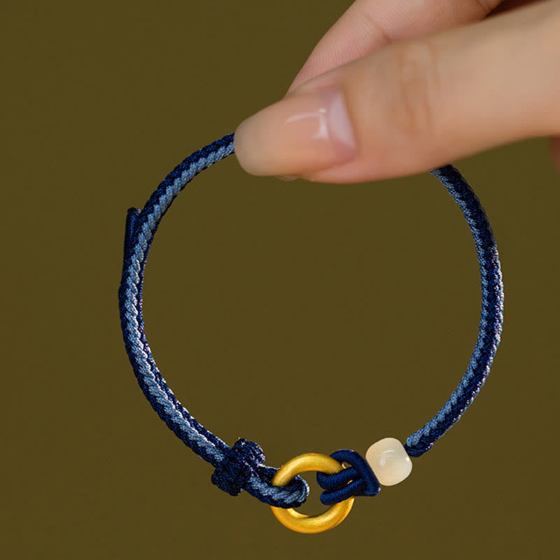 Hetian Jade Peace Buckle Bracelet 14-18cm | Sterling Silver