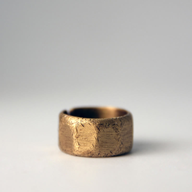 Adjustable Copper Brass Wealth Ring | Spiritual Healing & Luck