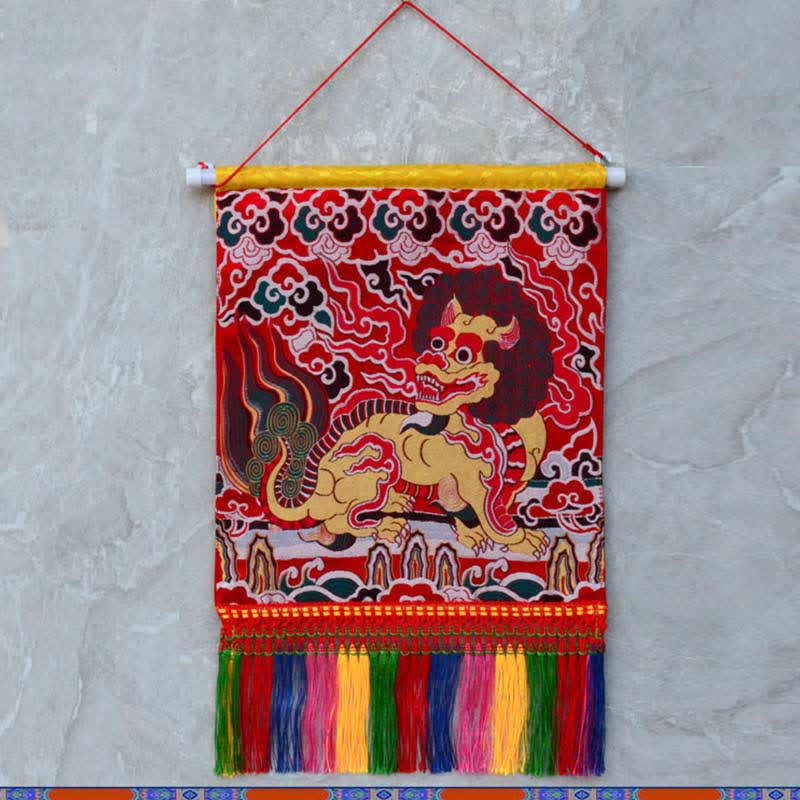 Colorful Kirin Wall Art | Feng Shui Spiritual Decor 30cm