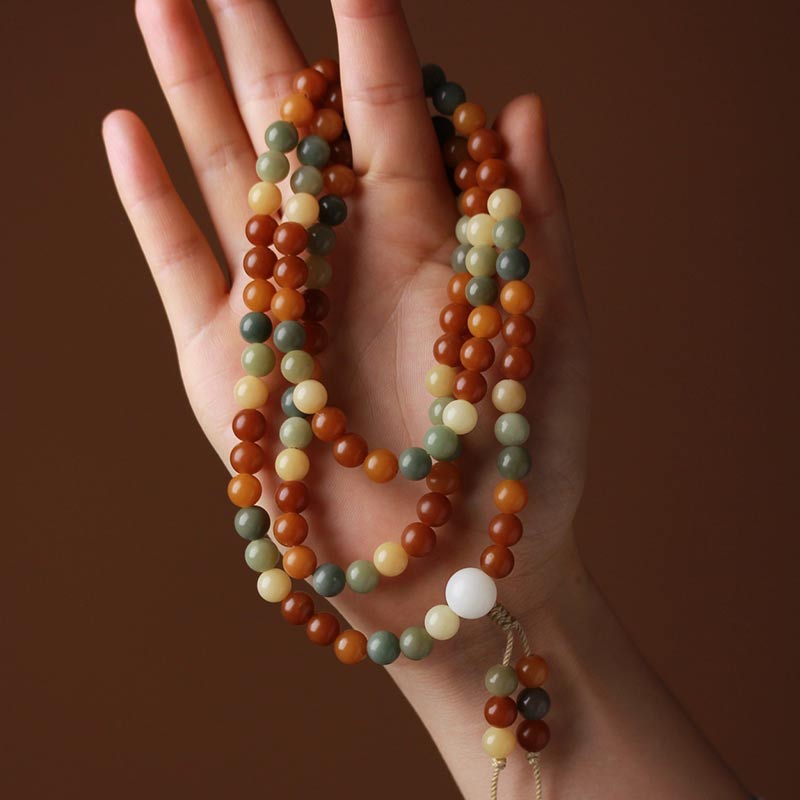 8mm Bodhi Seed Harmony Wisdom Mala Bracelet