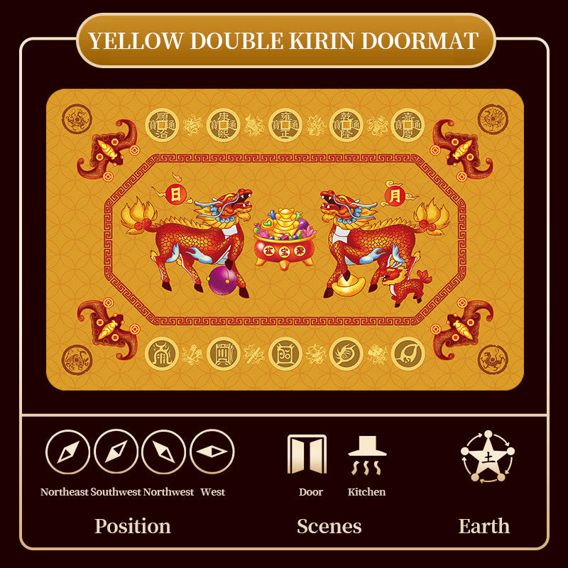 Five Elements Feng Shui Doormat for Zen Decor 50x80cm
