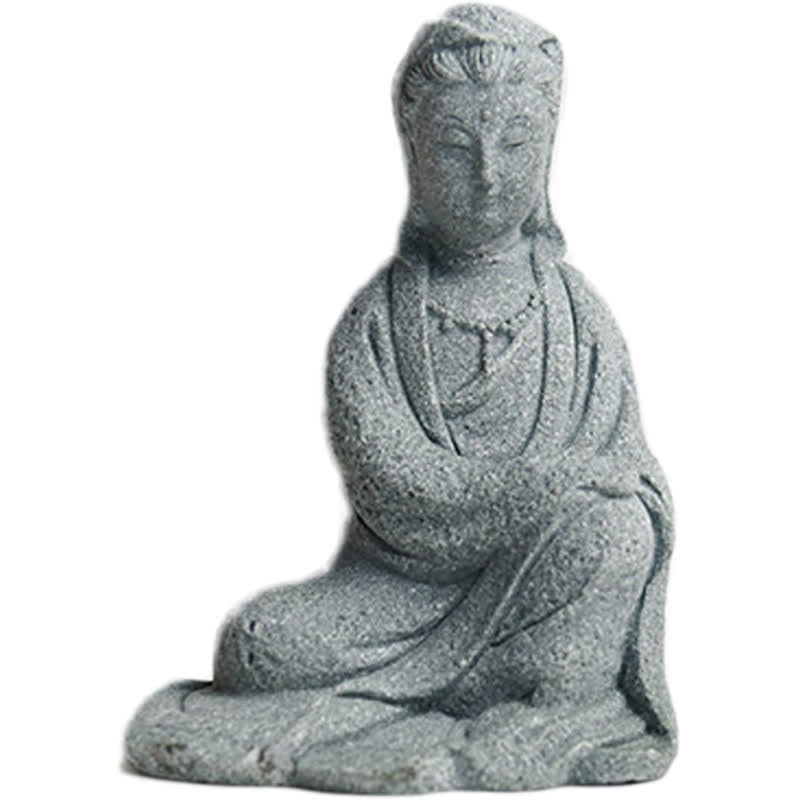 Sandstone Avalokitesvara Buddha Statue for Home Blessing