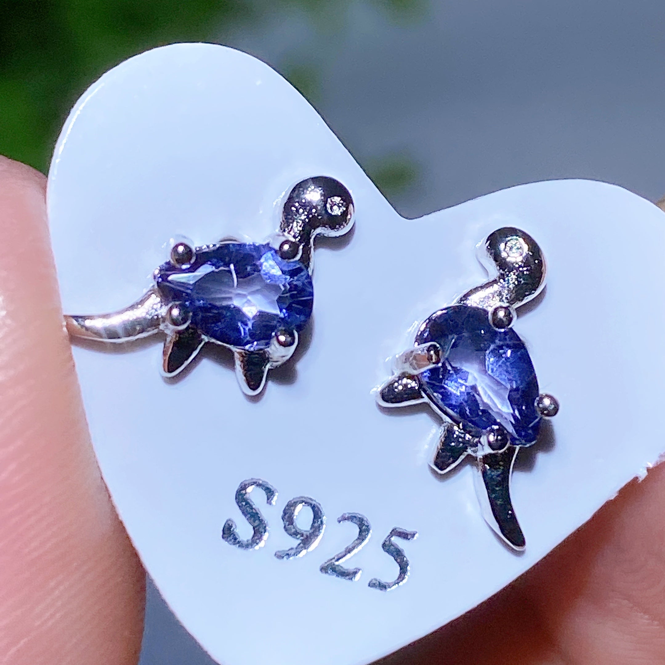 Adjustable Amethyst Crystal Ear Stud Earrings for Healing