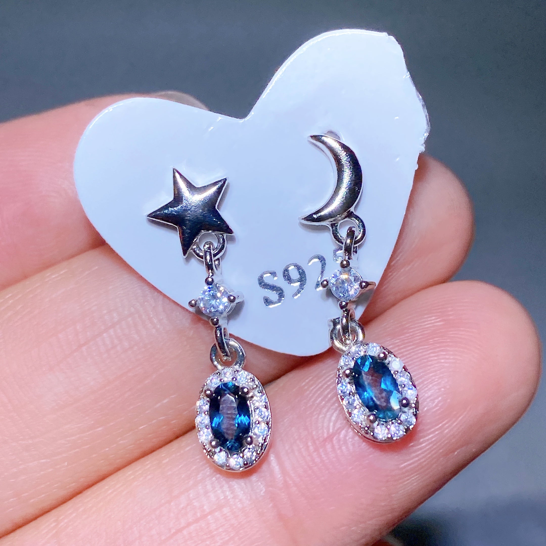 Adjustable Amethyst Crystal Ear Stud Earrings for Healing