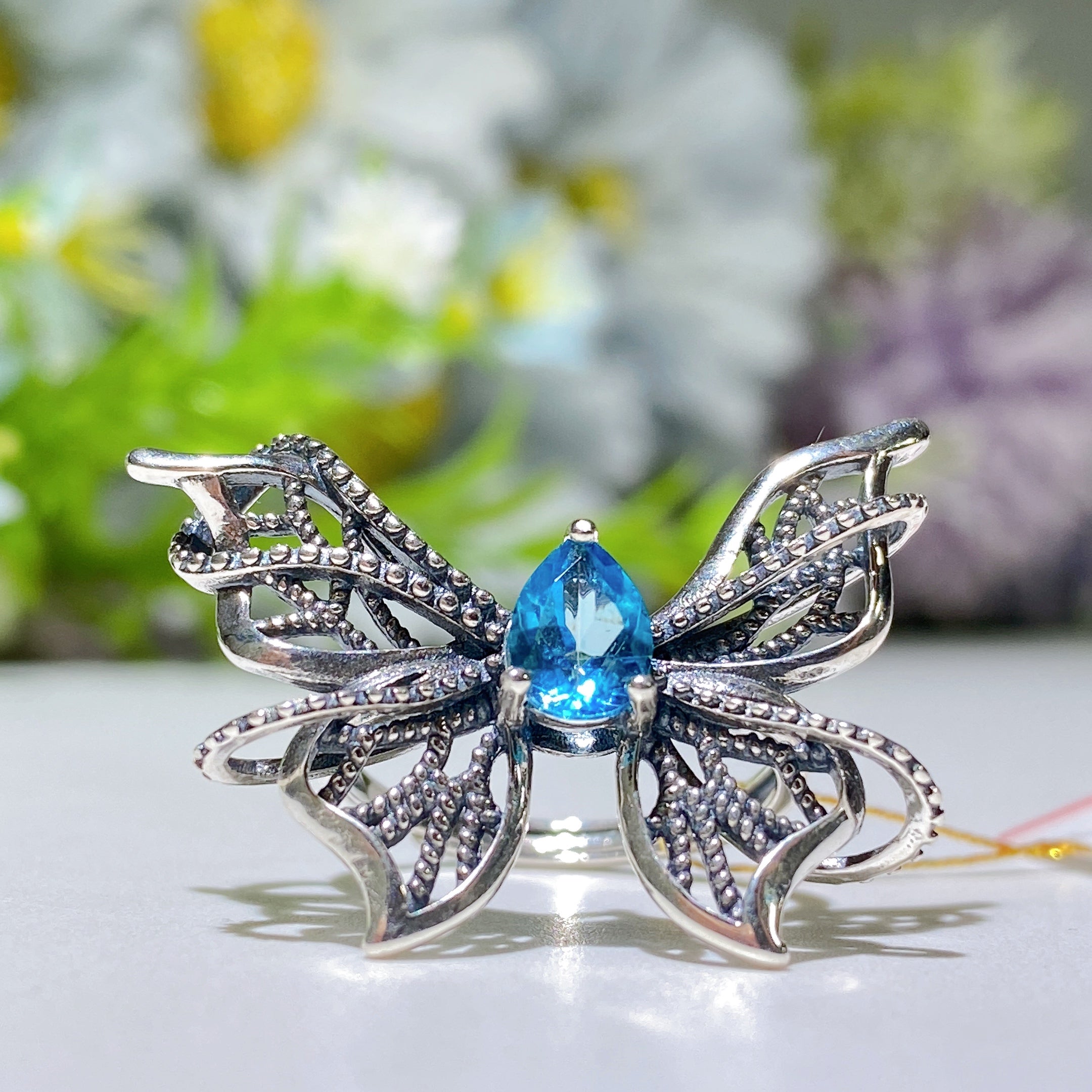 Adjustable Amethyst Crystal Healing Ring for Women