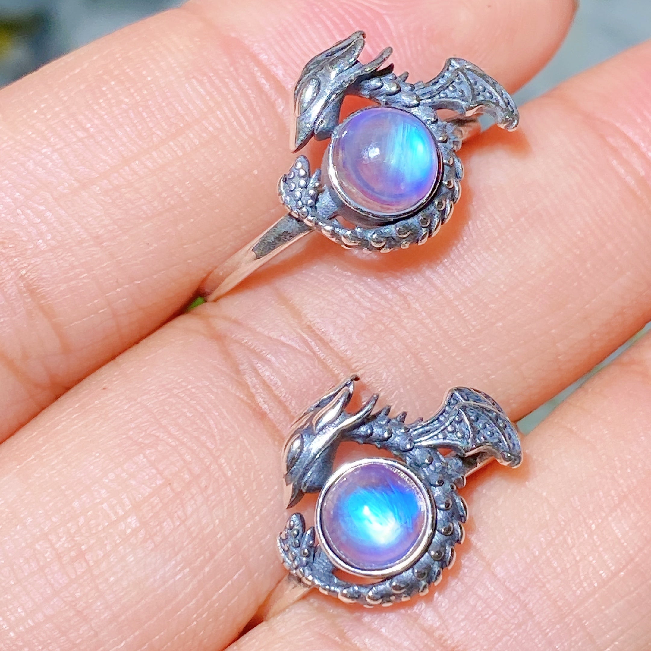 Adjustable Amethyst Crystal Healing Ring for Women