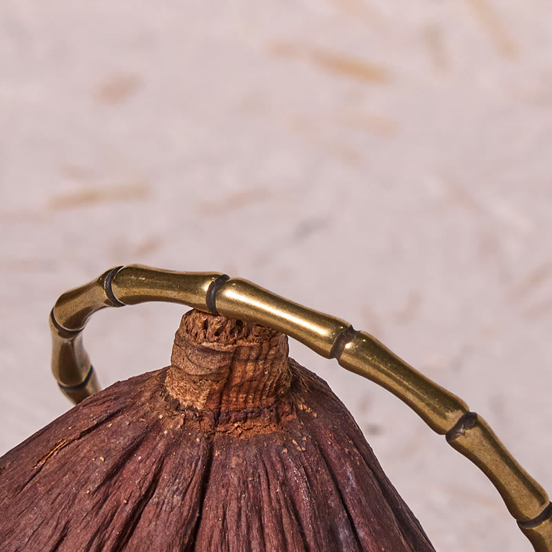 Adjustable Copper Bamboo Spiritual Bracelet for Strength & Luck