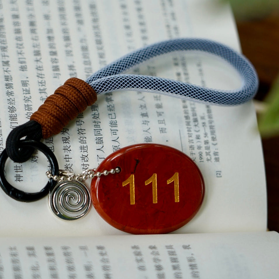 Adjustable Crystal Angel Number Key Rings for Healing Energy