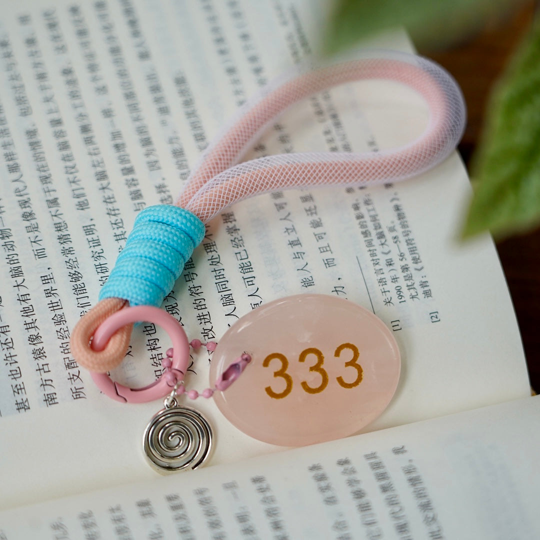 Adjustable Crystal Angel Number Key Rings for Healing Energy