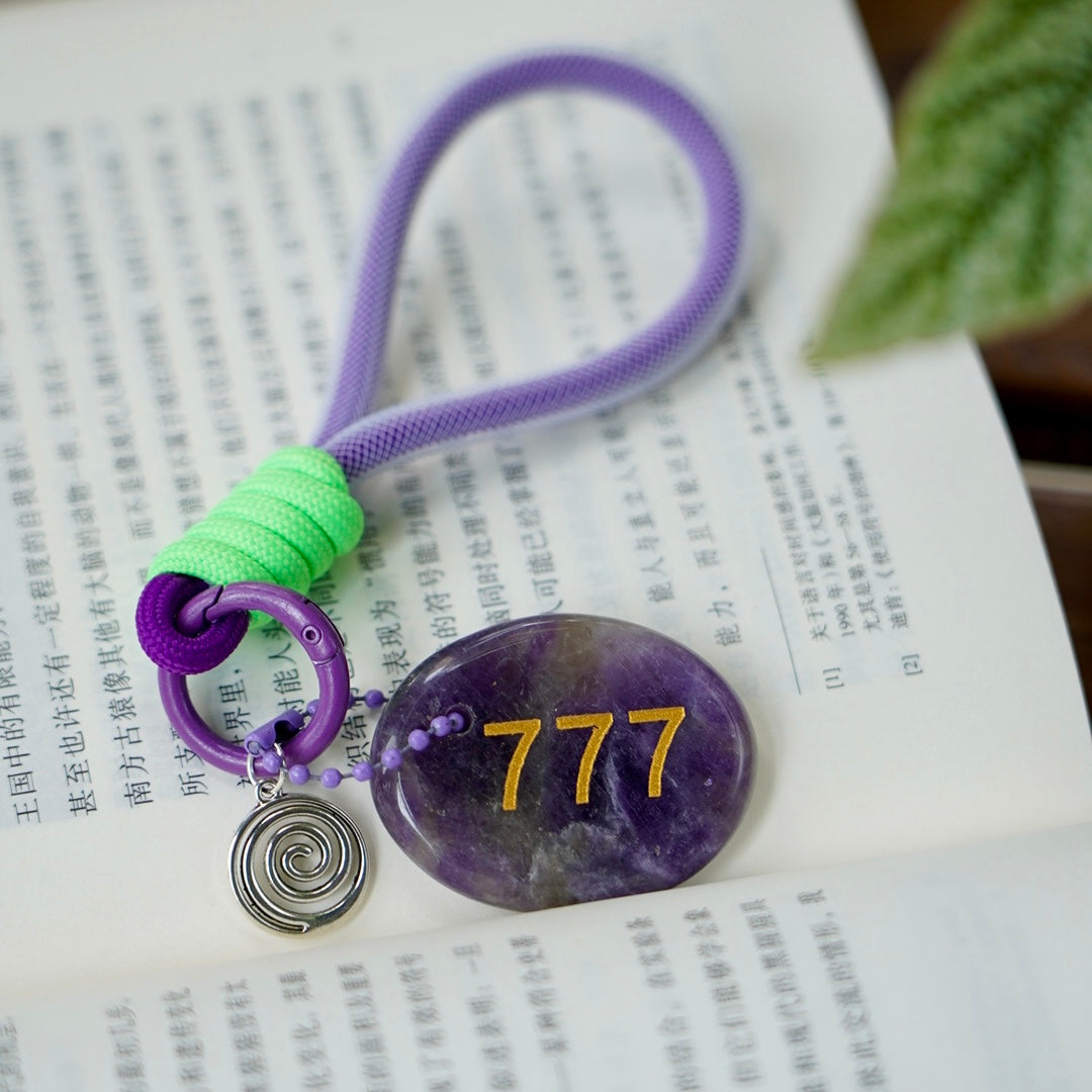 Adjustable Crystal Angel Number Key Rings for Healing Energy