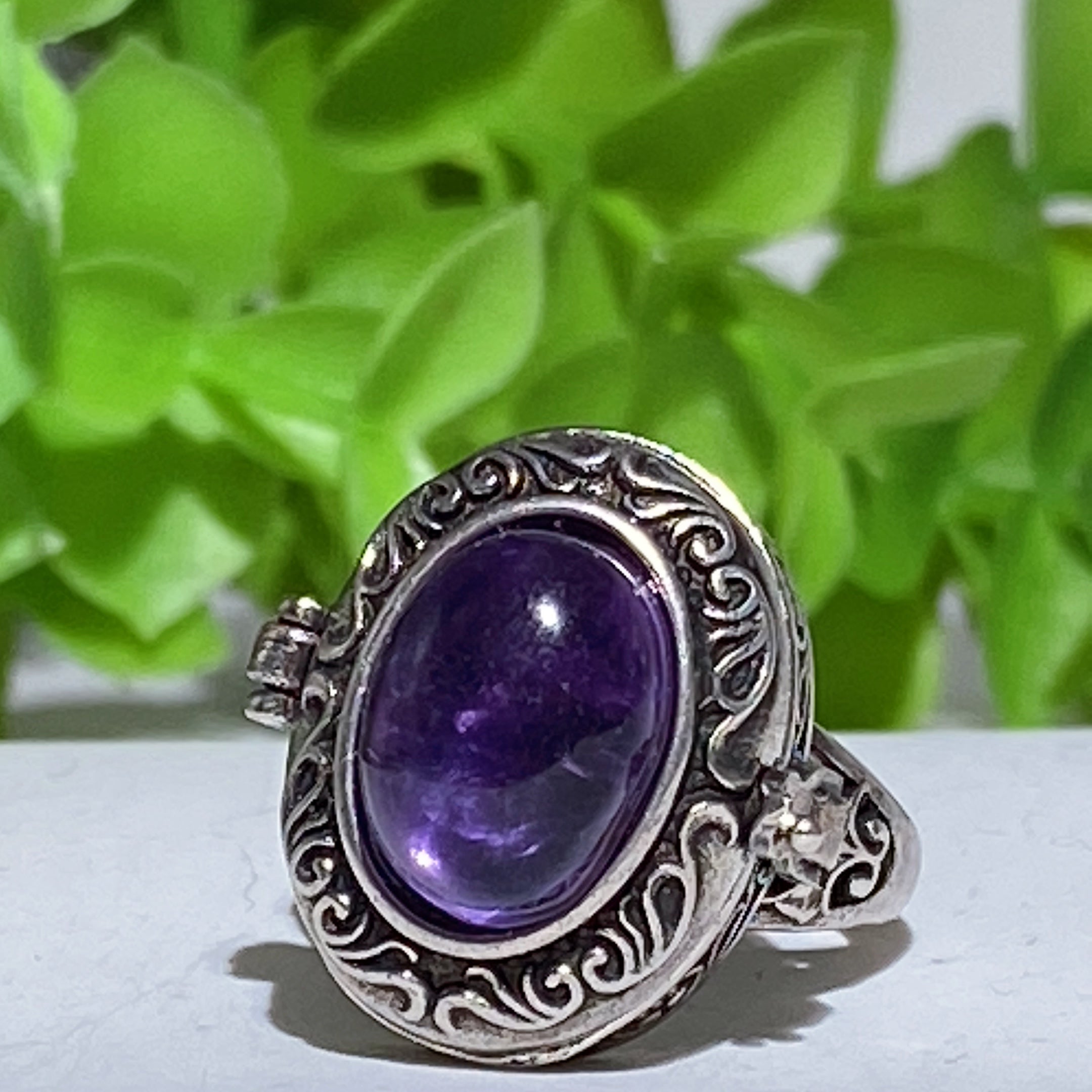 Adjustable Crystal Healing Ring With Genuine Gemstones