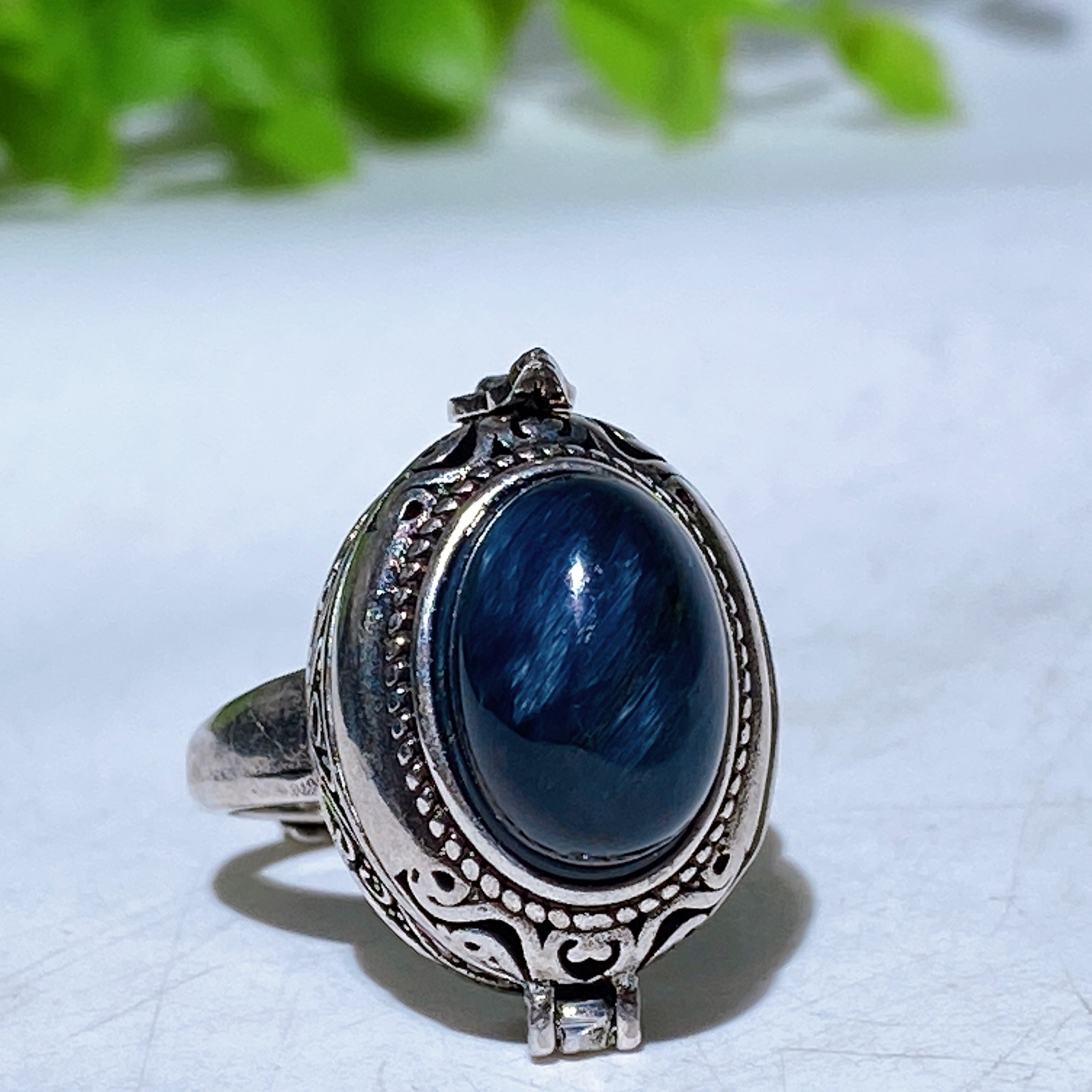 Adjustable Crystal Healing Ring With Genuine Gemstones