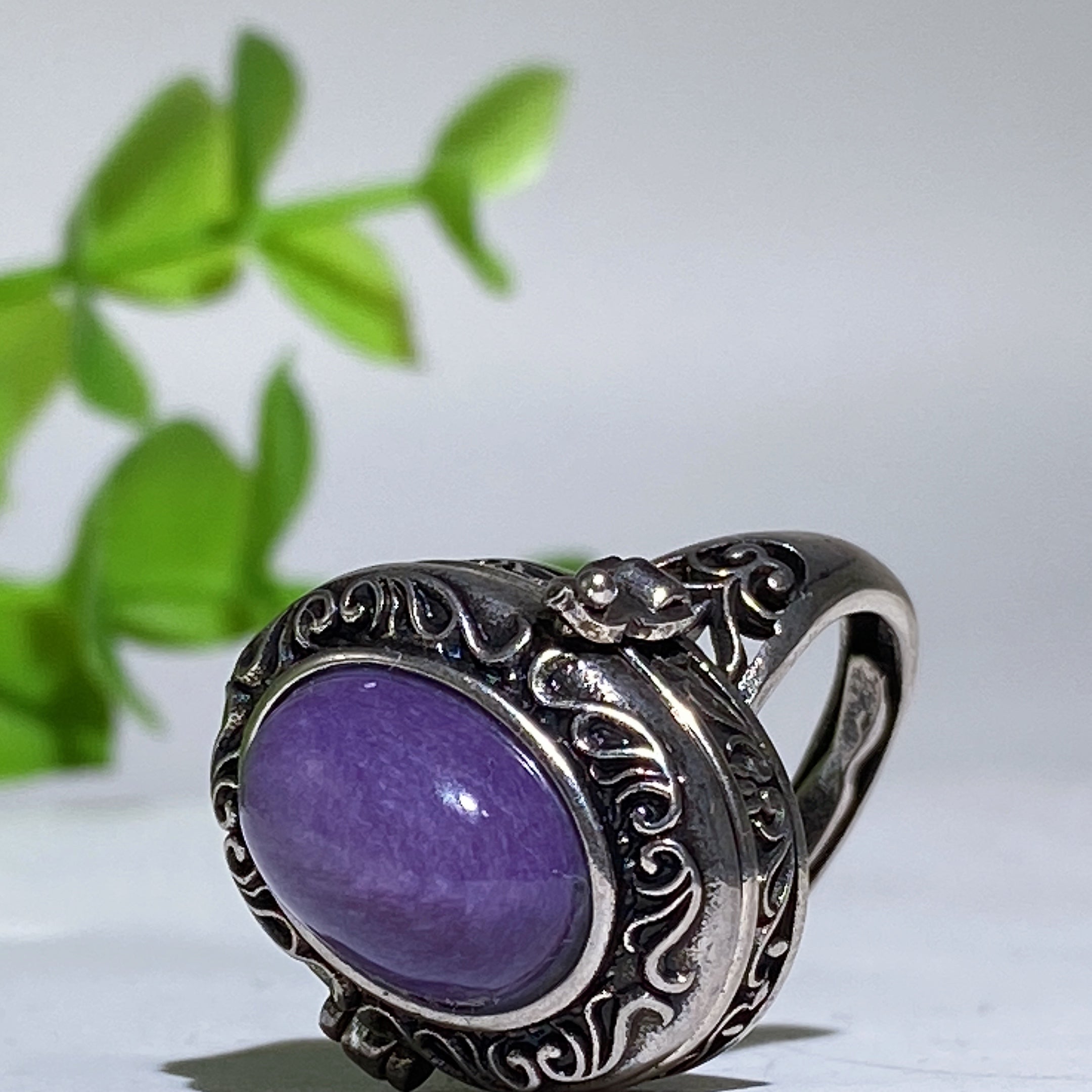 Adjustable Crystal Healing Ring With Genuine Gemstones