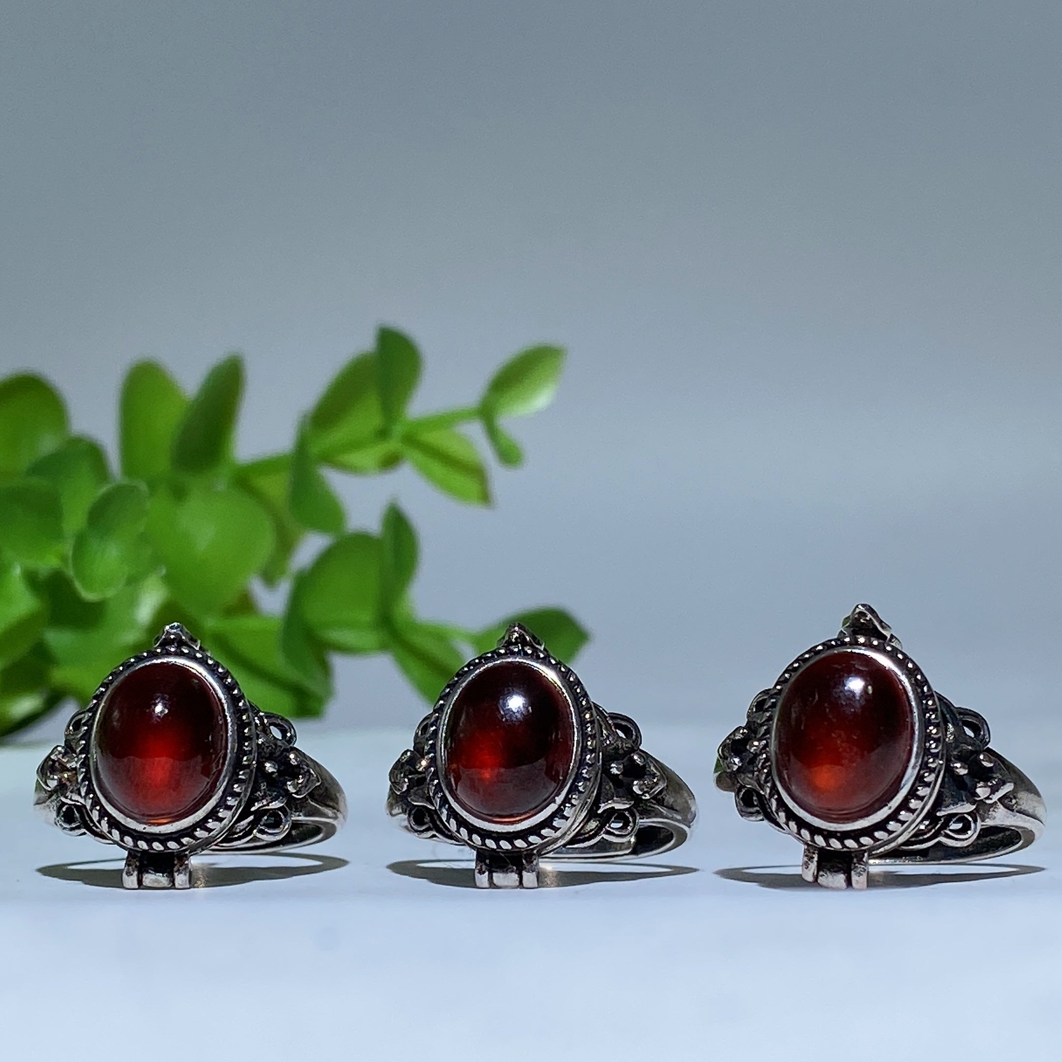 Adjustable Crystal Healing Ring With Genuine Gemstones