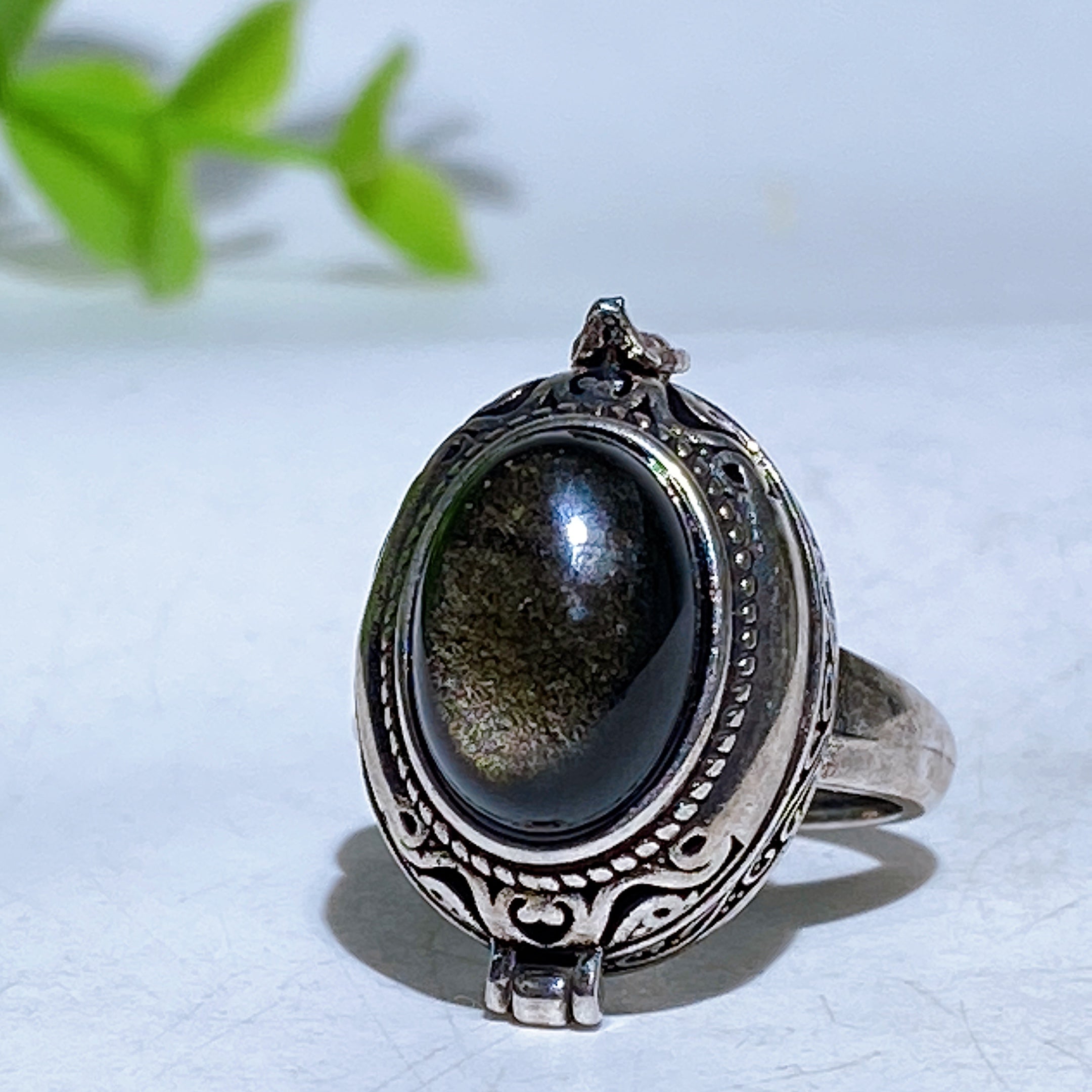 Adjustable Crystal Healing Ring With Genuine Gemstones