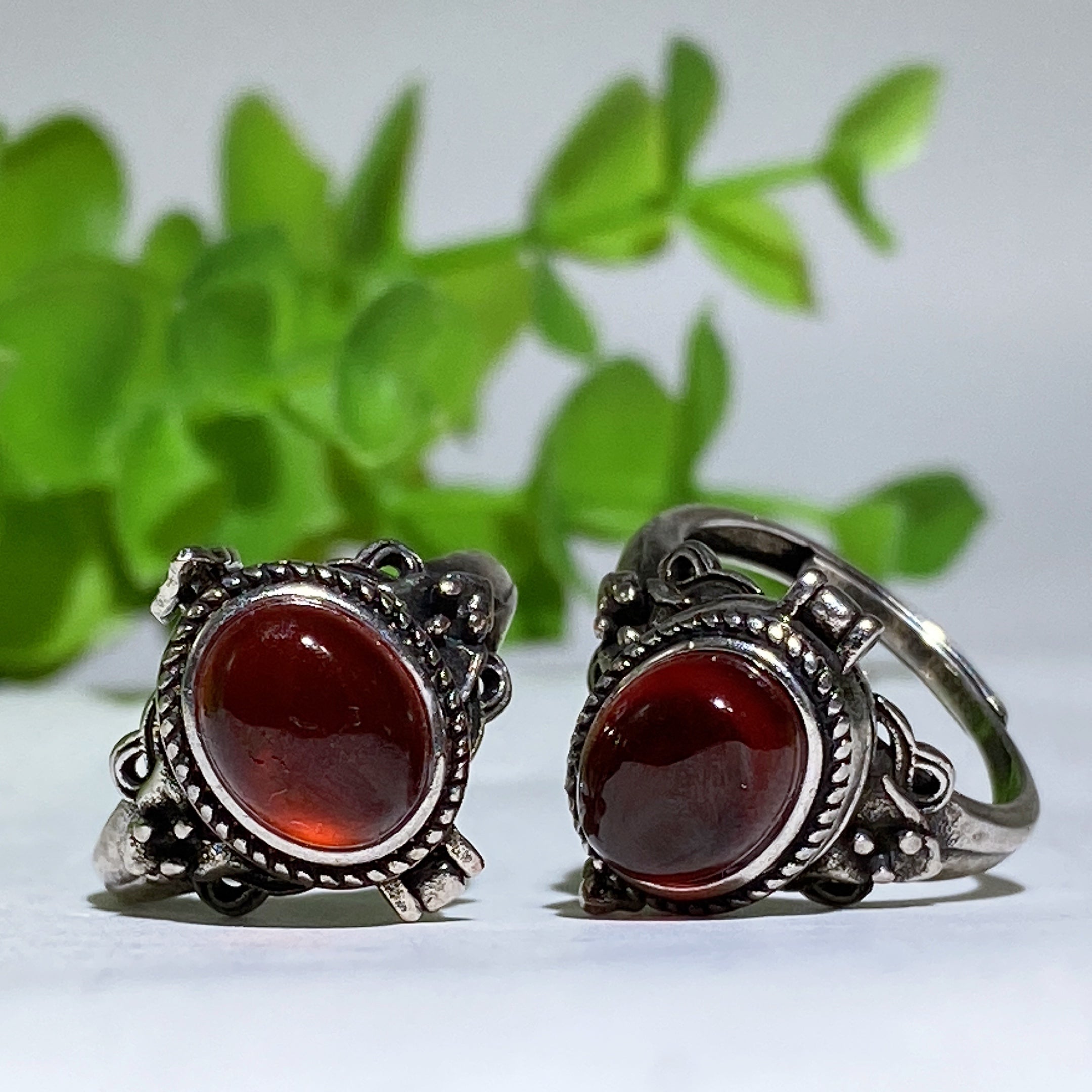 Adjustable Crystal Healing Ring With Genuine Gemstones