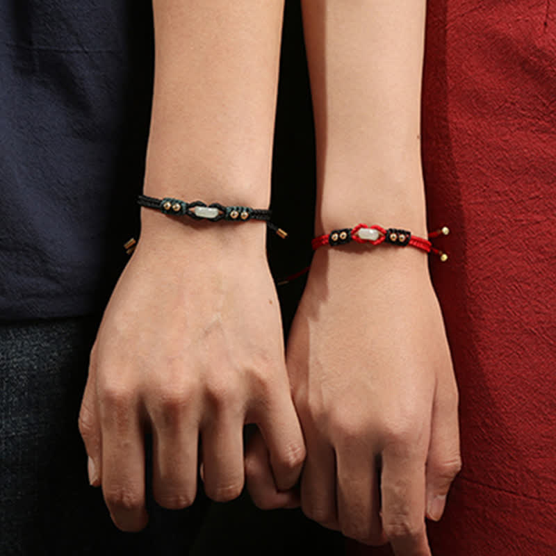 Adjustable Jade Bracelet with Peace Buckle for Abundance