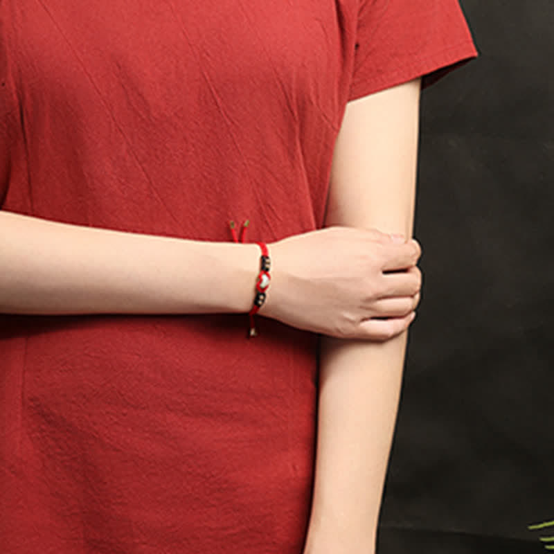 Adjustable Jade Bracelet with Peace Buckle for Abundance