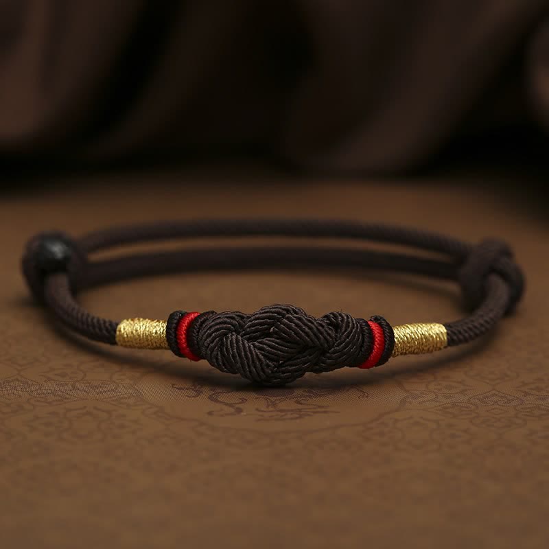 Adjustable Jade Luck Bracelet | Red String Fortune Knot