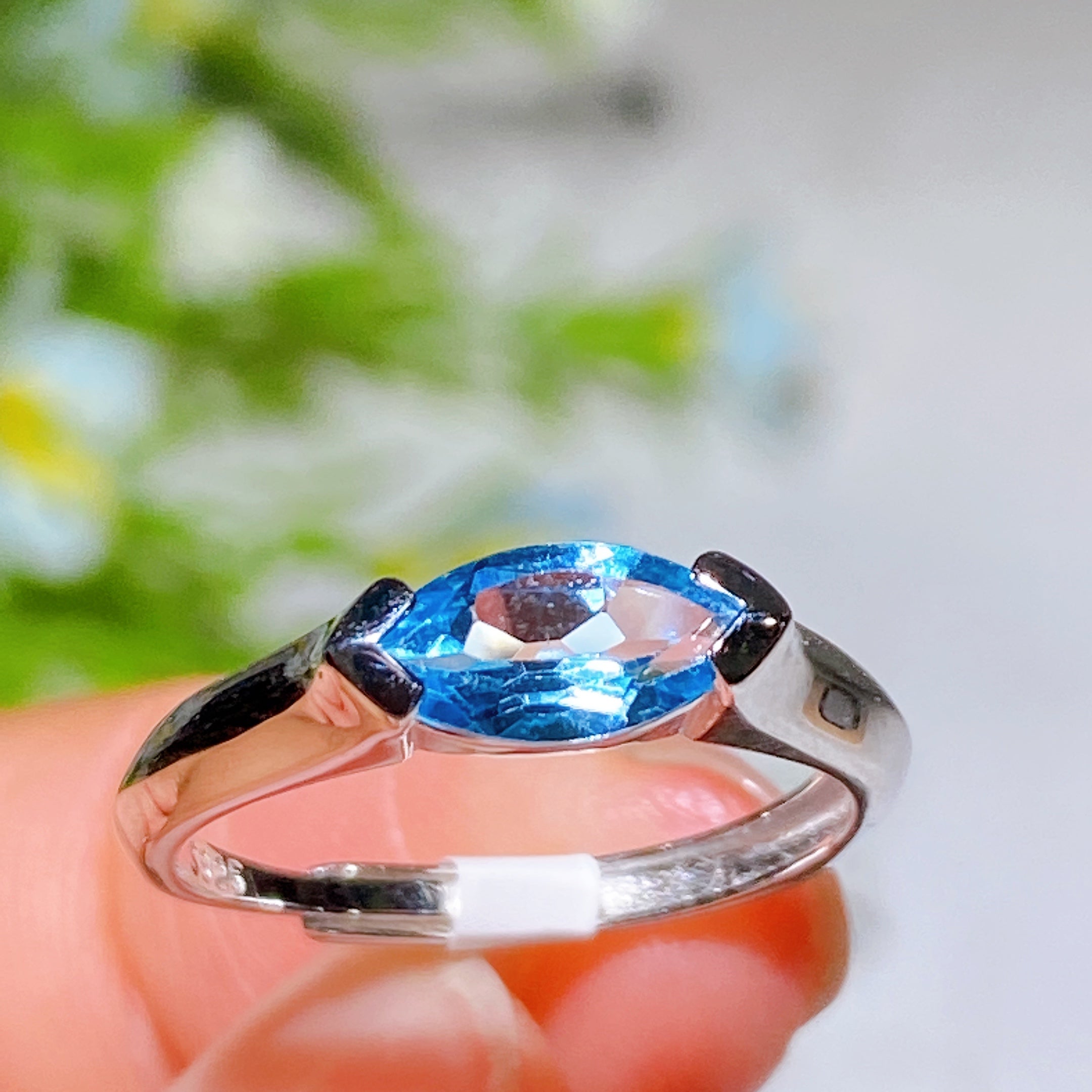 Adjustable S925 Crystal Healing Ring with Multi Gemstones