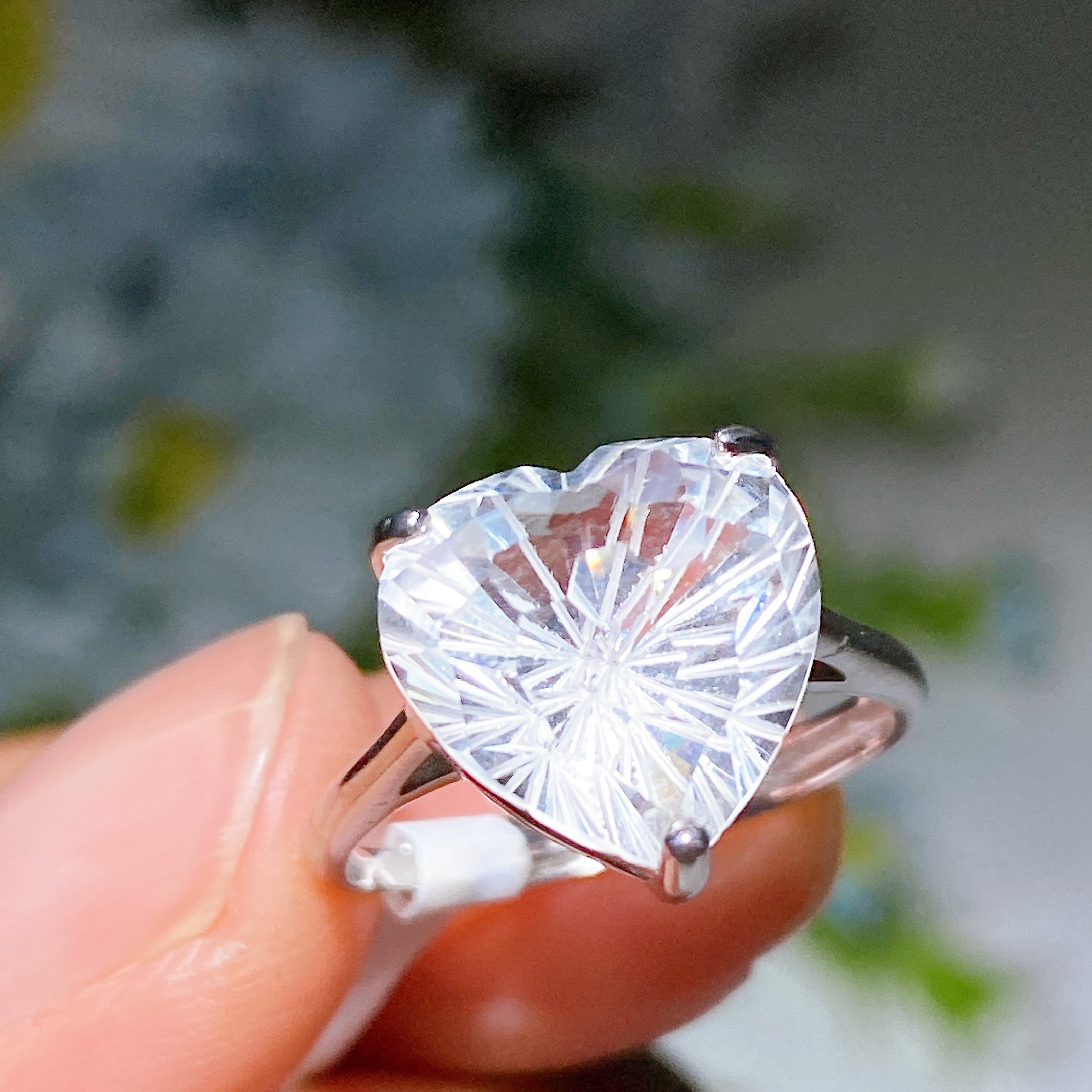 Adjustable S925 Crystal Healing Ring with Multi Gemstones