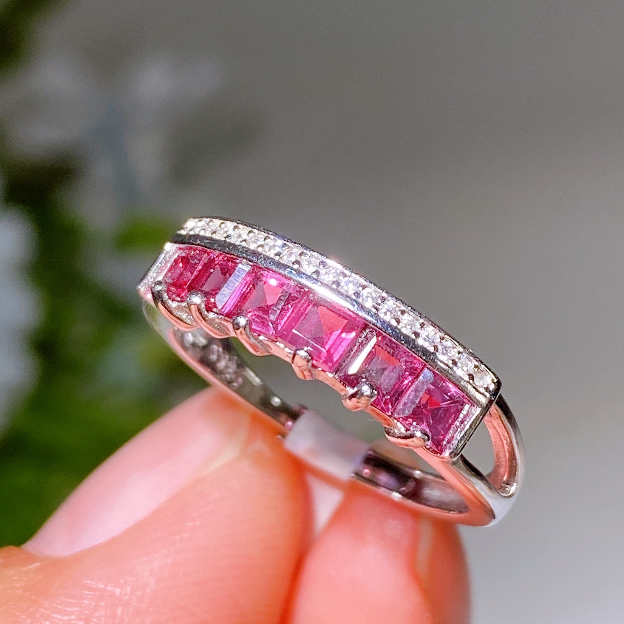 Adjustable S925 Crystal Healing Ring with Multi Gemstones