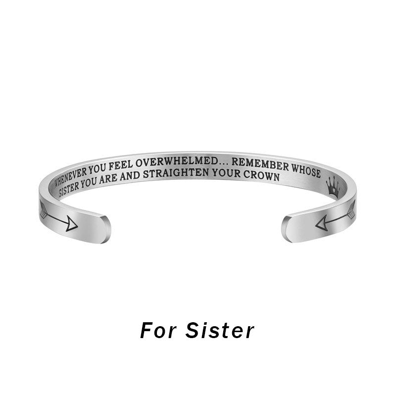 Adjustable Stainless Steel Bracelet with Personalized Engraving