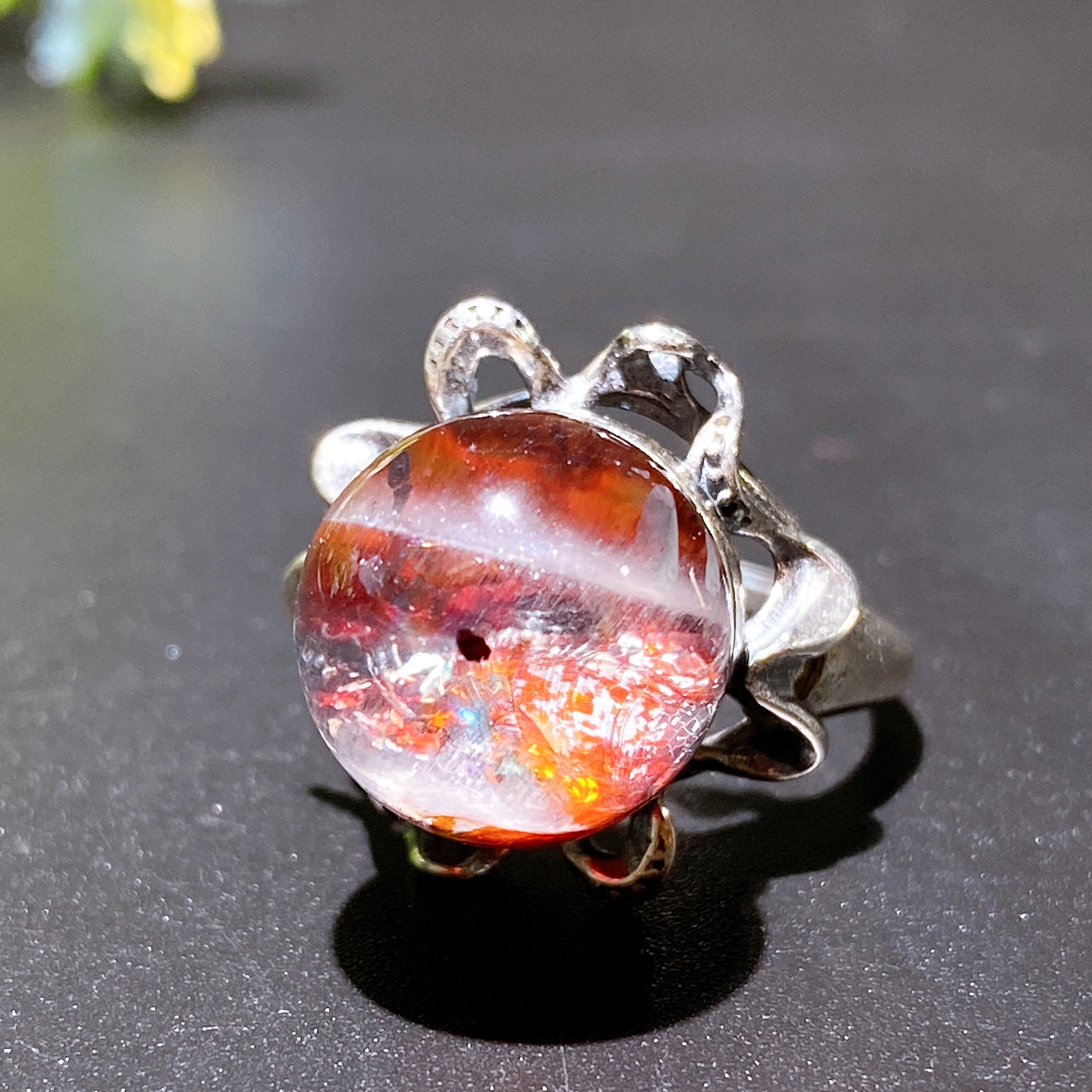 Adjustable Sterling Silver Citrine Healing Ring