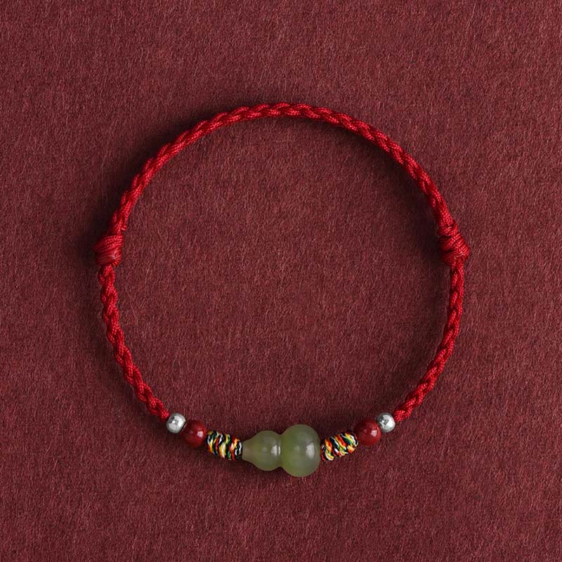 Adults Hetian Jade Gourd Protection Bracelet