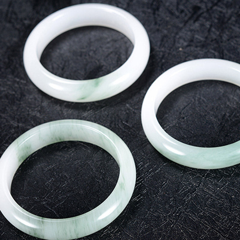 Natural Jade Luck Healing Bangle Bracelet 60-62mm