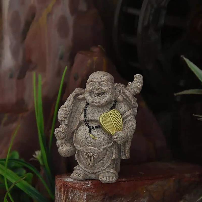 Laughing Buddha Resin Statue Blessing Home Decor 7.5cm