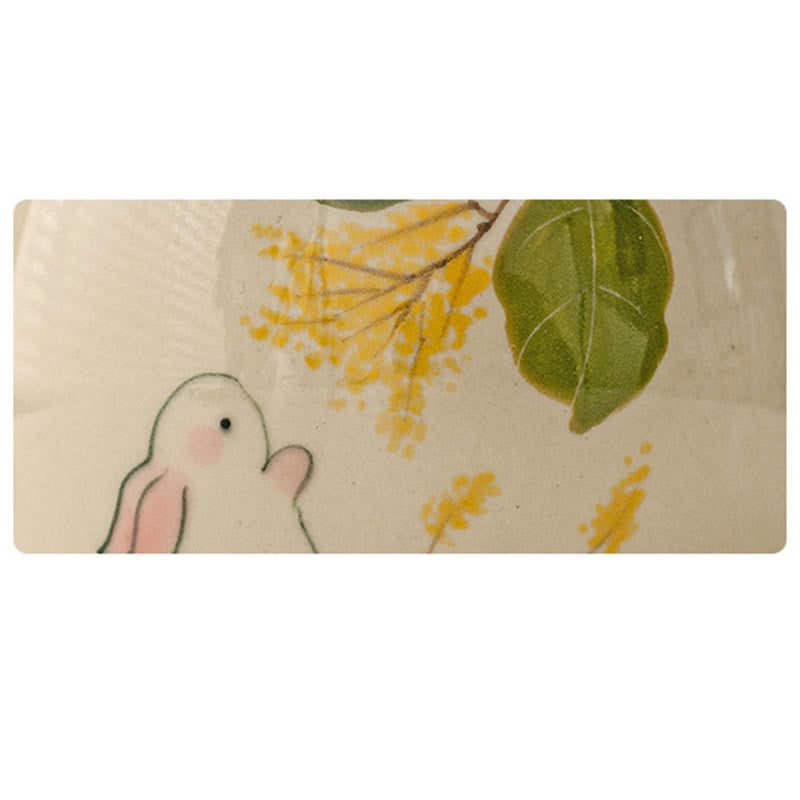 40ml Osmanthus Rabbit Ceramic Teacup for Kung Fu Tea Ritual