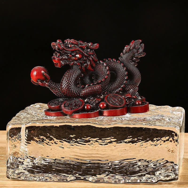 Feng Shui Dragon Copper Coin Decoration | Wealth & Luck
