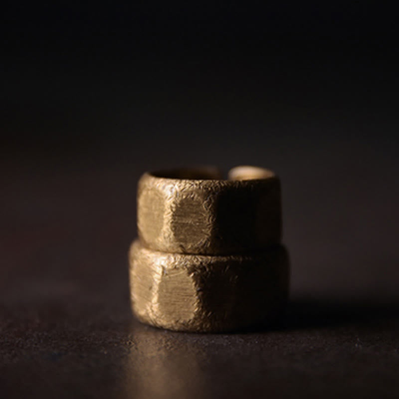 Adjustable Copper Brass Wealth Ring | Spiritual Healing & Luck