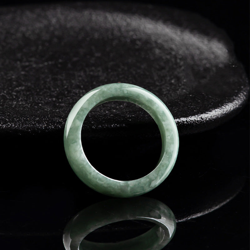 Jade Abundance Healing Ring | Natural Stone 6.5mm Width