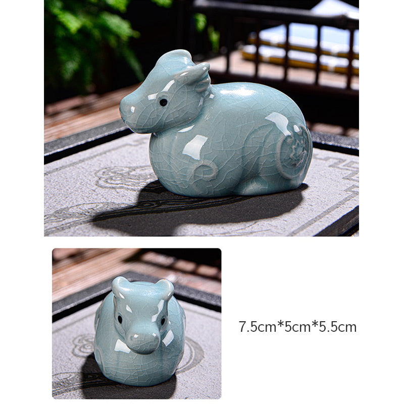 Chinese Zodiac Ceramic Tea Pet for Wealth & Prosperity