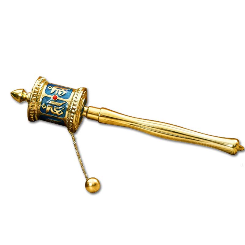 Medium Tibetan Prayer Wheel with Om Mani Padme Hum Mantra