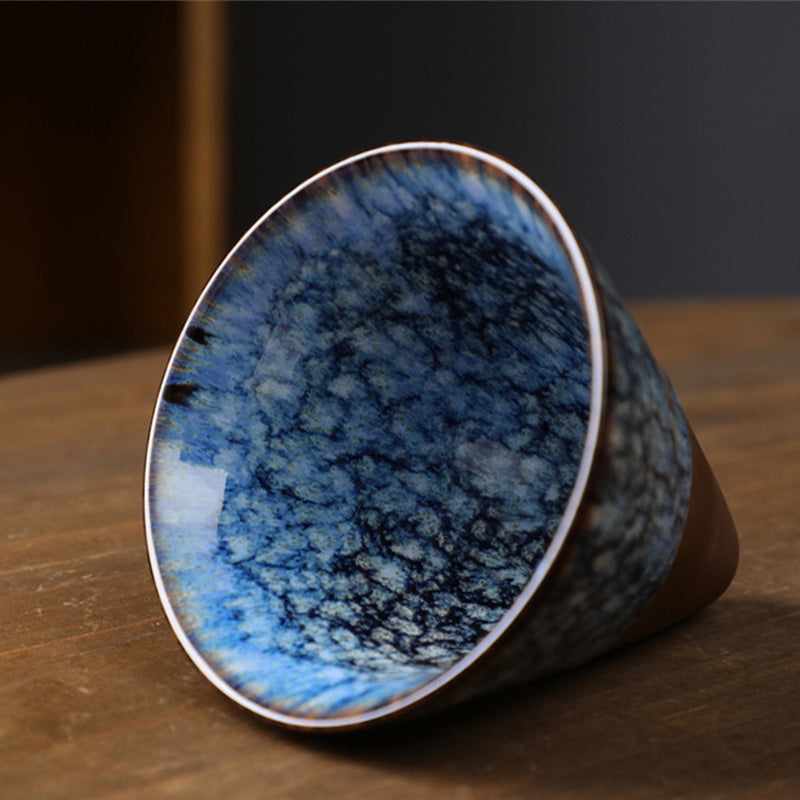 200ml Ceramic Kiln Change Coffee Mug for Zen Decor Rituals