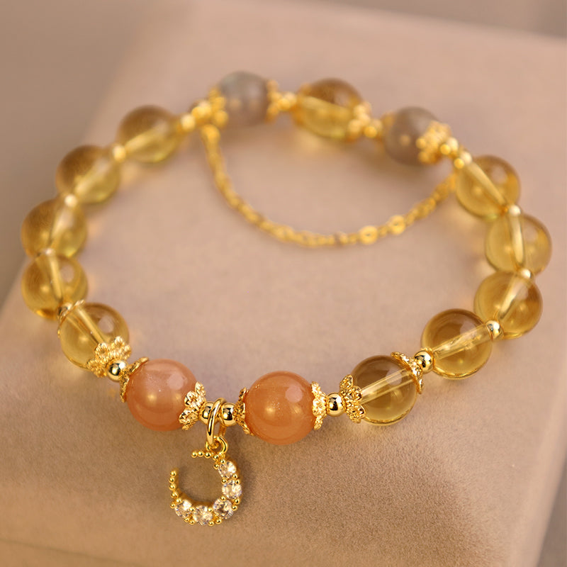 10mm Citrine Abundant Energy Bracelet for Prosperity