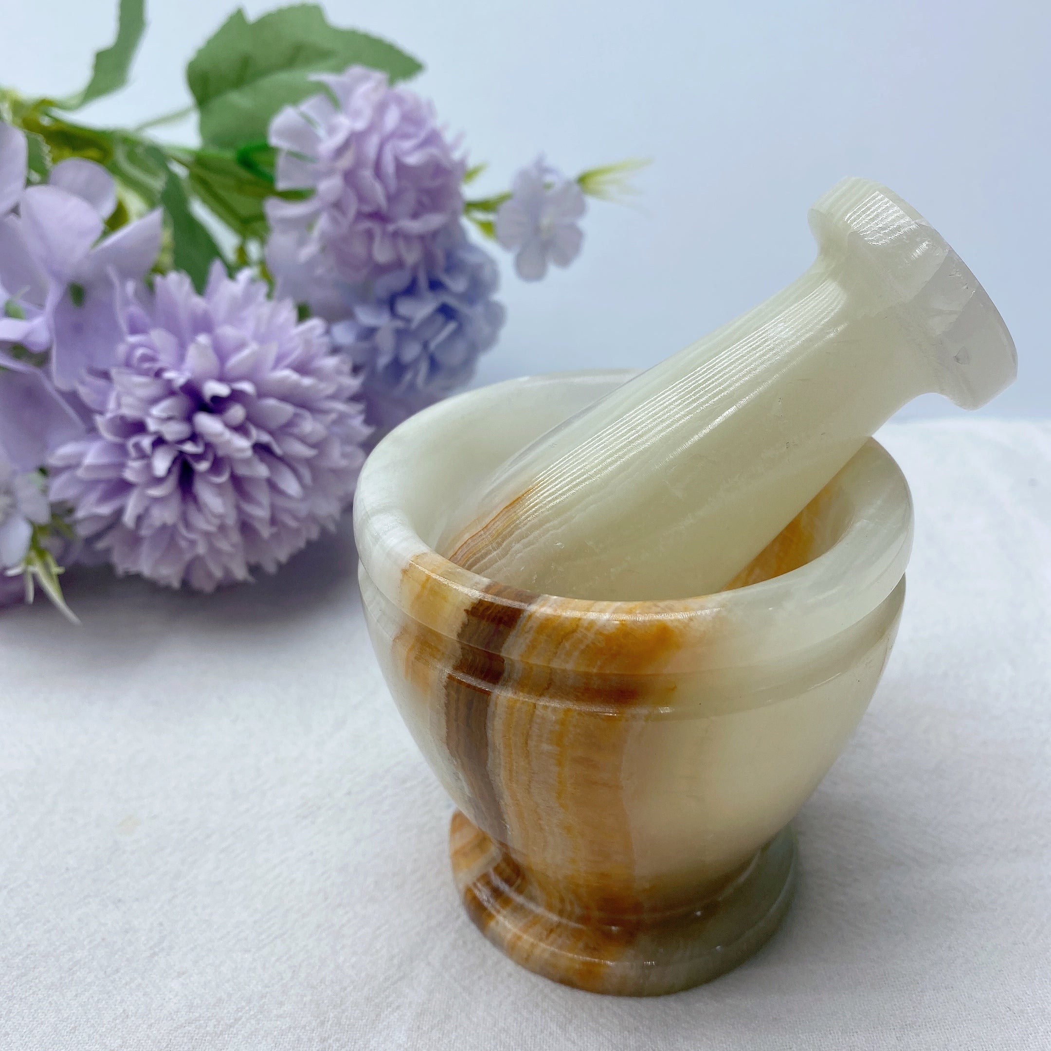 Afghan Jade 3 inch Crystal Healing Garlic Press