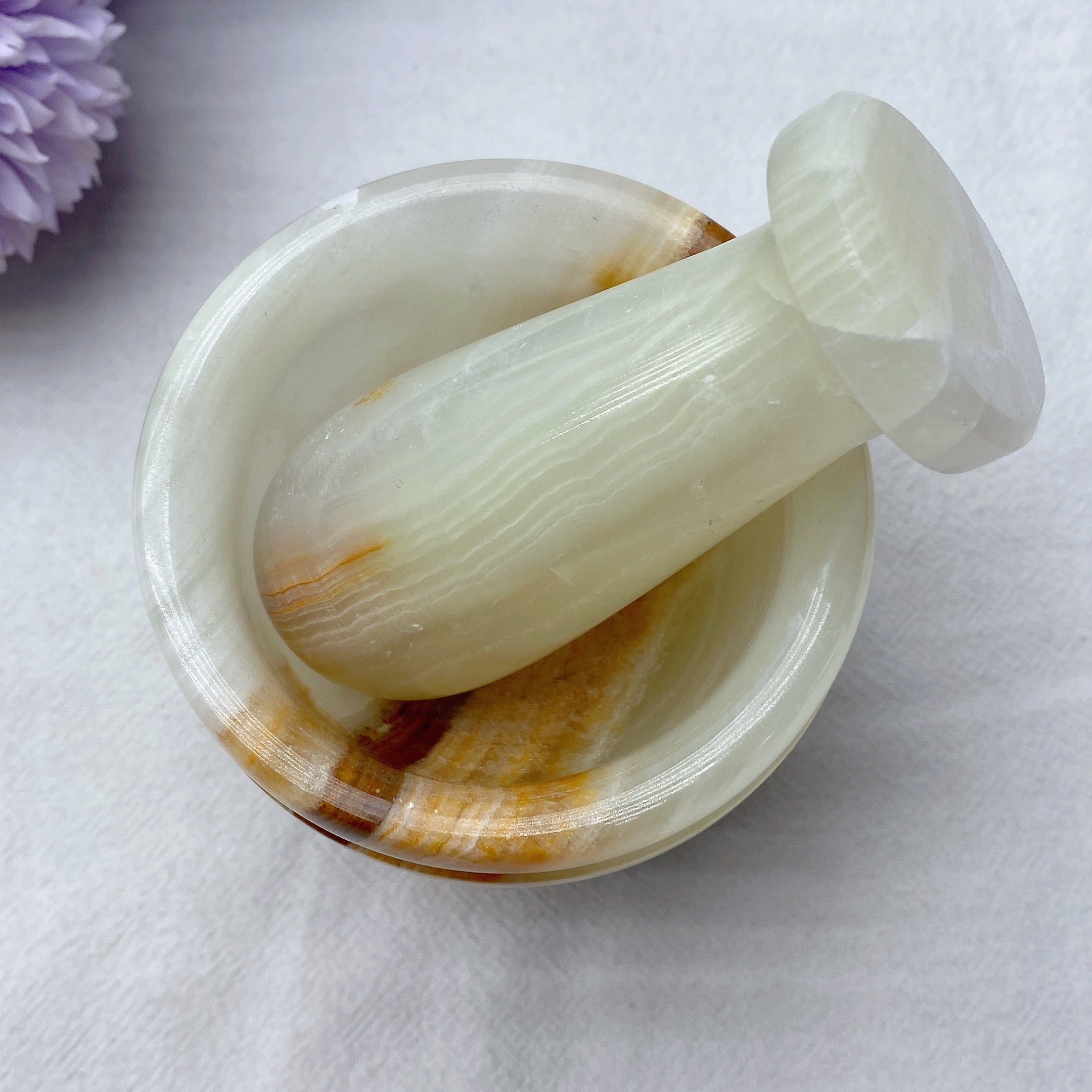 Afghan Jade 3 inch Crystal Healing Garlic Press