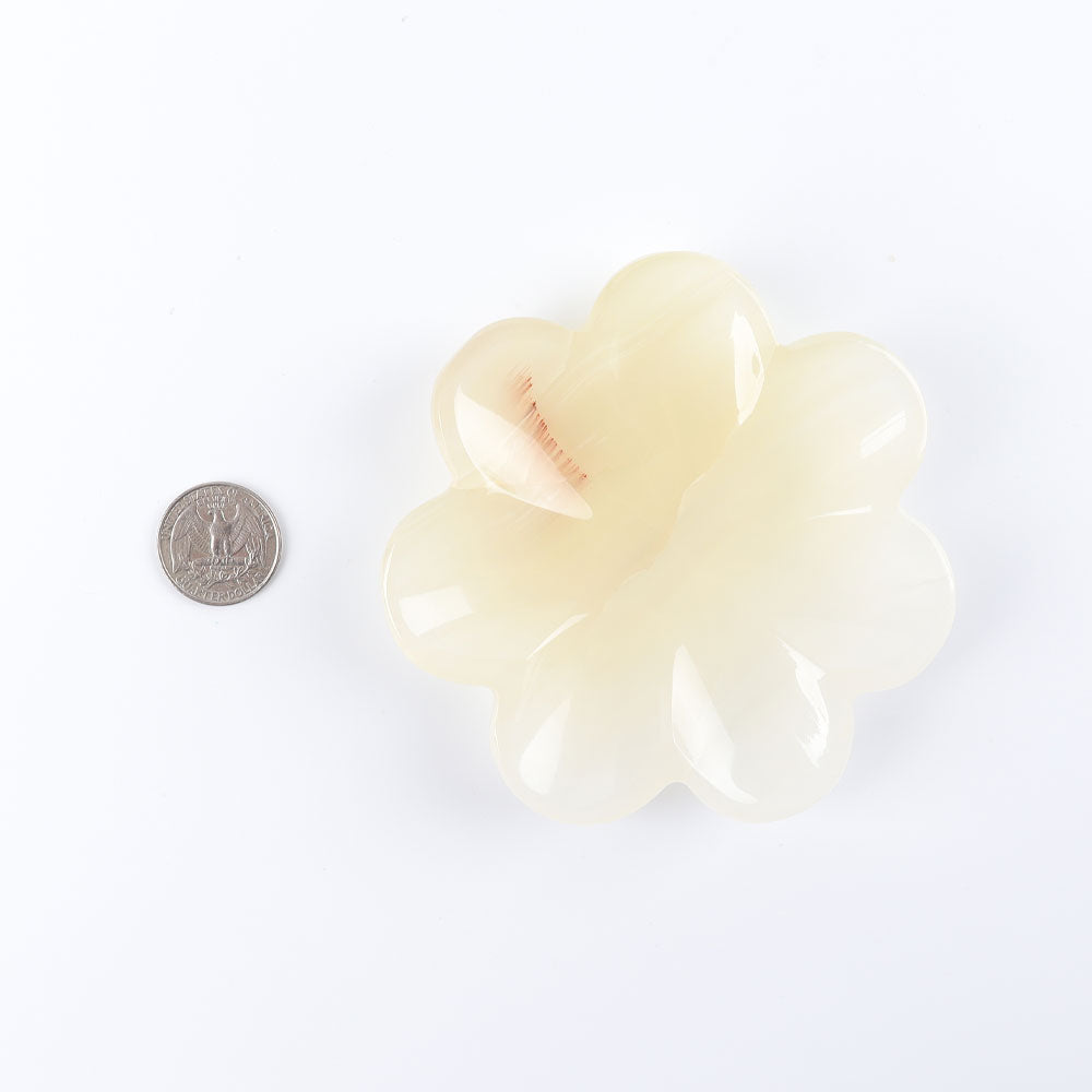 Afghan Jade Flower Shape Bowl 10cm Crystal Specimen