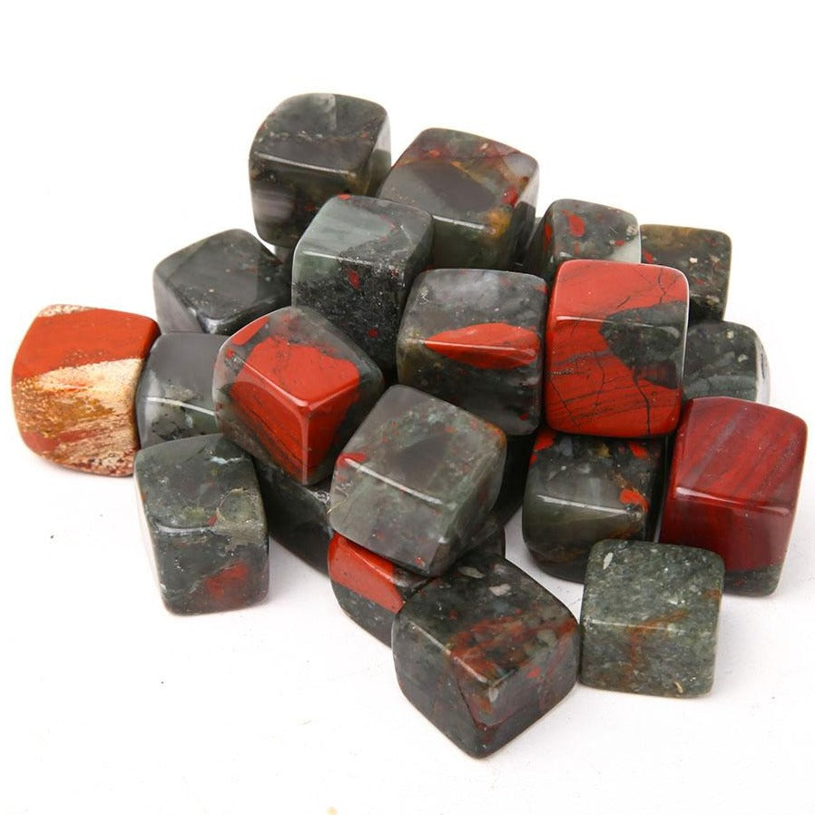 Africa Blood Stone Crystal Cubes 1.5-2cm Polished Healing