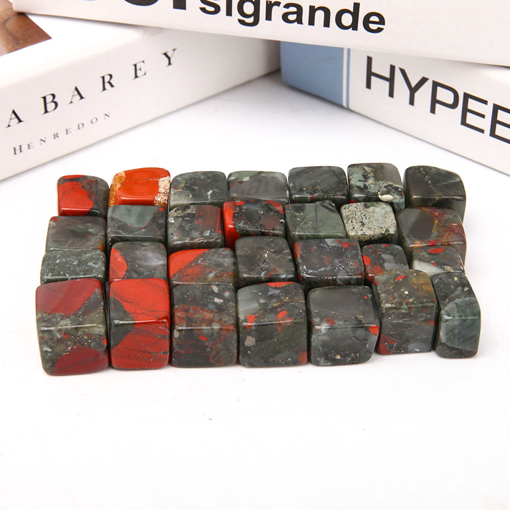 Africa Blood Stone Crystal Cubes 1.5-2cm Polished Healing
