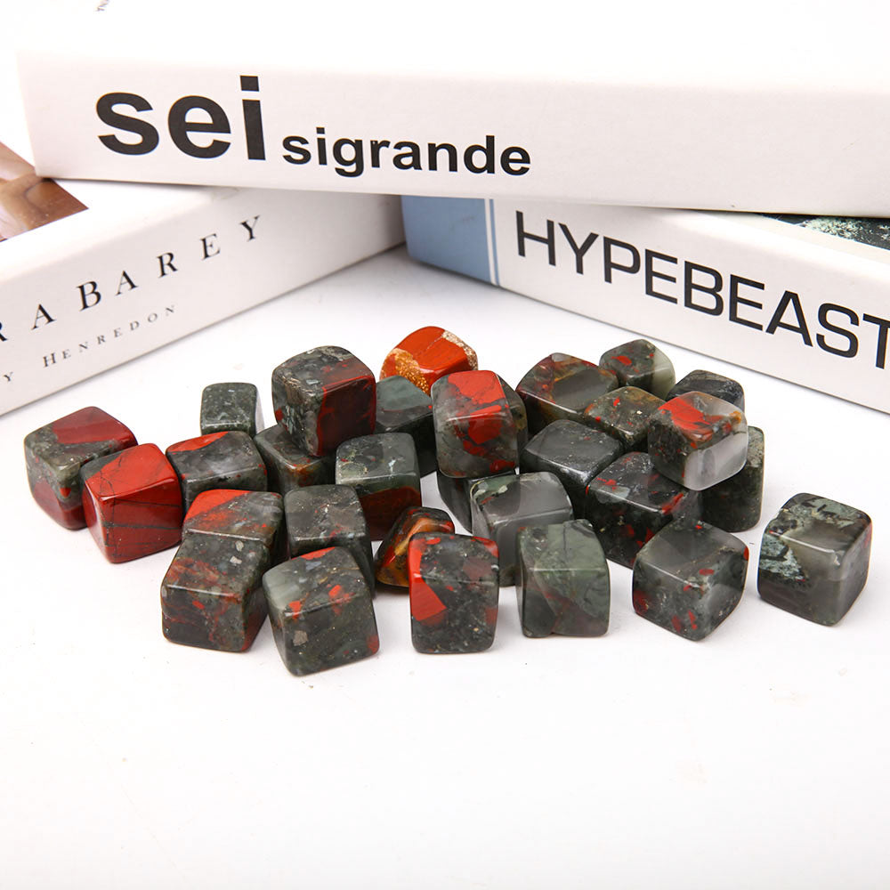Africa Blood Stone Crystal Cubes 1.5-2cm Polished Healing
